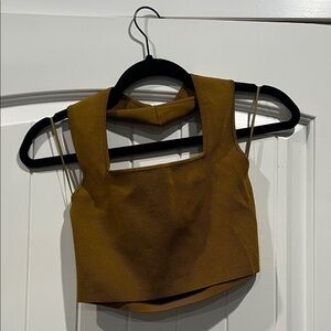 Zara Mustard Crop Top